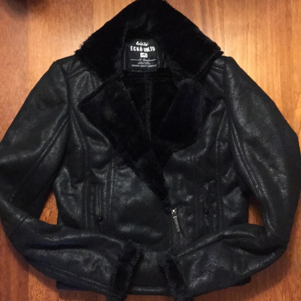 ECHO UNLTD Black Crop Jacket